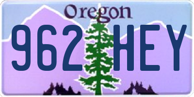 OR license plate 962HEY