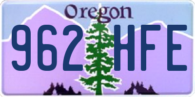 OR license plate 962HFE