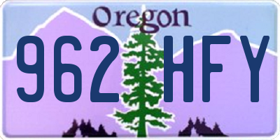 OR license plate 962HFY