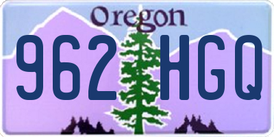OR license plate 962HGQ