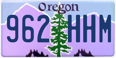 OR license plate 962HHM