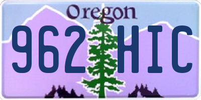 OR license plate 962HIC