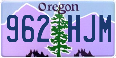 OR license plate 962HJM