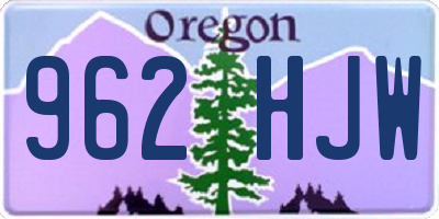 OR license plate 962HJW
