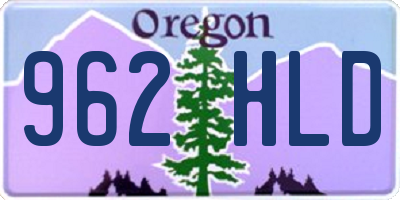 OR license plate 962HLD