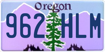 OR license plate 962HLM