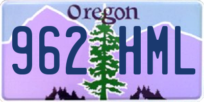 OR license plate 962HML
