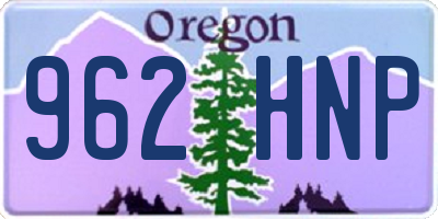 OR license plate 962HNP