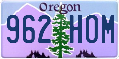 OR license plate 962HOM