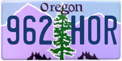 OR license plate 962HOR