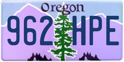 OR license plate 962HPE