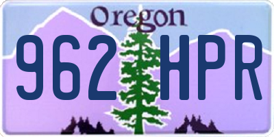 OR license plate 962HPR