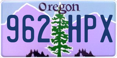 OR license plate 962HPX