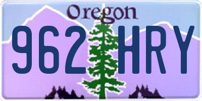 OR license plate 962HRY