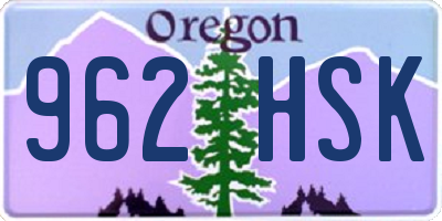 OR license plate 962HSK