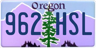 OR license plate 962HSL