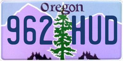 OR license plate 962HUD