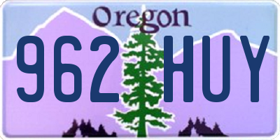 OR license plate 962HUY