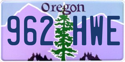 OR license plate 962HWE