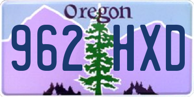 OR license plate 962HXD