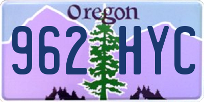 OR license plate 962HYC