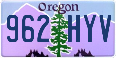 OR license plate 962HYV