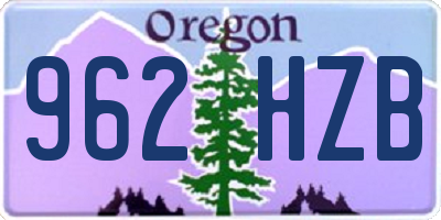 OR license plate 962HZB
