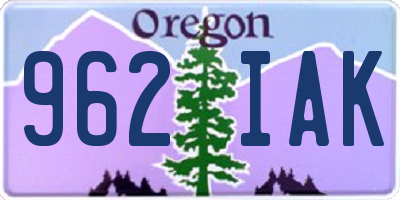 OR license plate 962IAK
