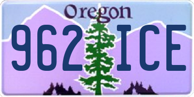 OR license plate 962ICE