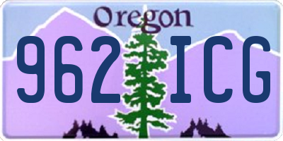 OR license plate 962ICG