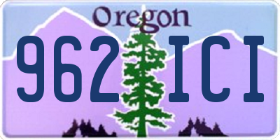 OR license plate 962ICI