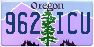 OR license plate 962ICU