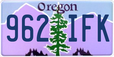 OR license plate 962IFK
