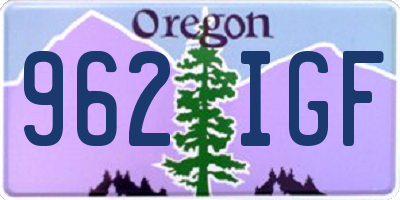 OR license plate 962IGF