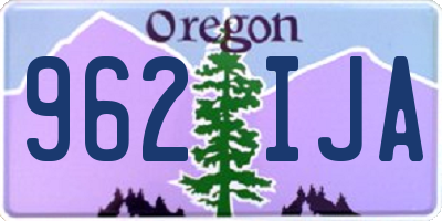 OR license plate 962IJA