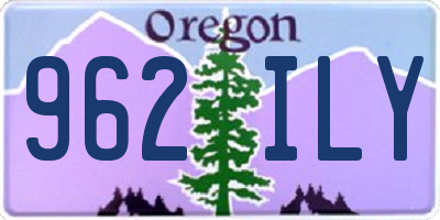 OR license plate 962ILY