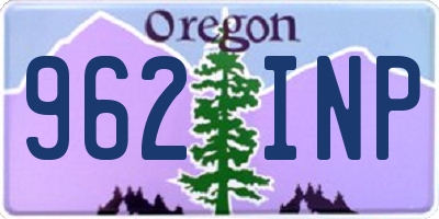 OR license plate 962INP