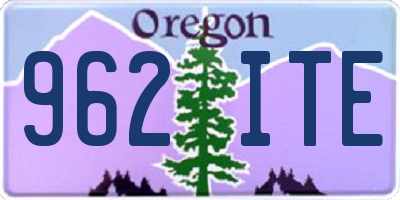 OR license plate 962ITE