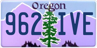 OR license plate 962IVE