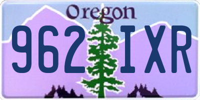 OR license plate 962IXR
