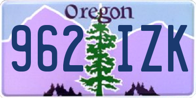 OR license plate 962IZK