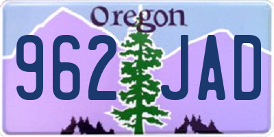 OR license plate 962JAD