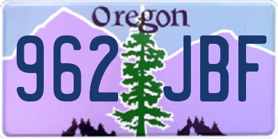 OR license plate 962JBF