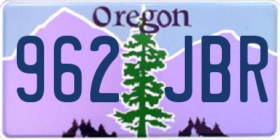 OR license plate 962JBR