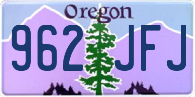 OR license plate 962JFJ