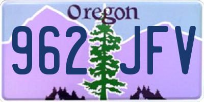 OR license plate 962JFV