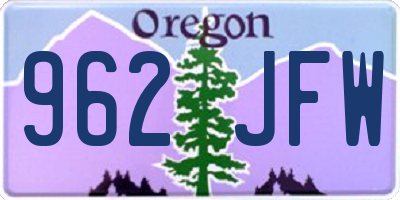 OR license plate 962JFW