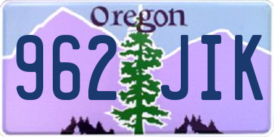 OR license plate 962JIK
