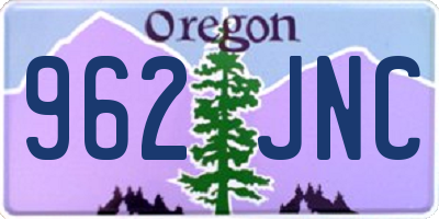 OR license plate 962JNC