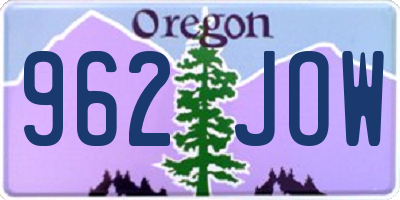 OR license plate 962JOW